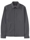 Herno Collared Jacket Long Sleeves Front Pocket In Gray