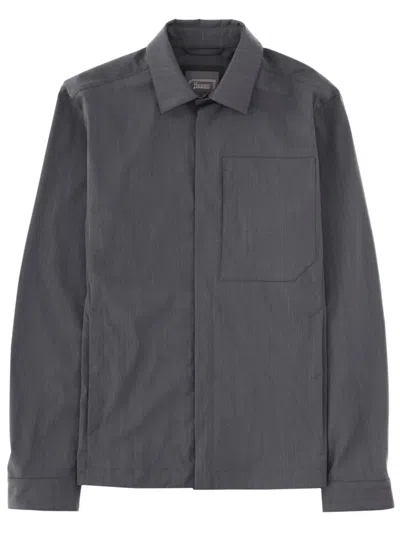 Herno Overshirt In Misto Lana In Gray