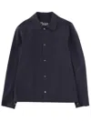 Herno Collared Jacket Long Sleeves Front Pockets In Blue