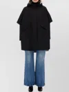 Herno Oversized Hooded Cape Layered Sleeves