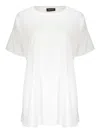 Herno Oversized T-shirt With Drawstring Detail In White