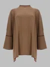 Herno Oversized Wool Sweater In Brown