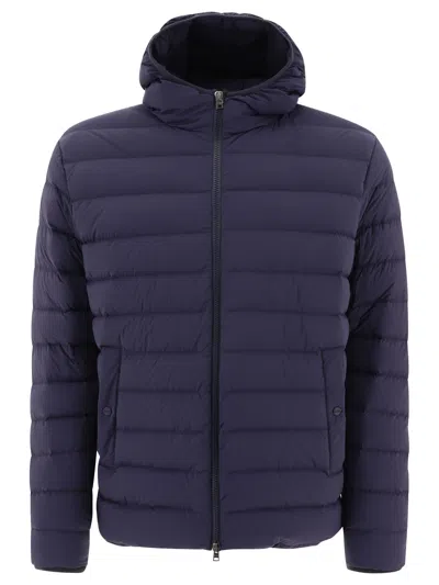 Herno Packable Down Jacket In Blue