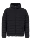 Herno Midnight Blue Stretch Nylon Jacket In Black