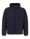 Herno Men Navy Blue Stretch Nylon Jacket In Blue