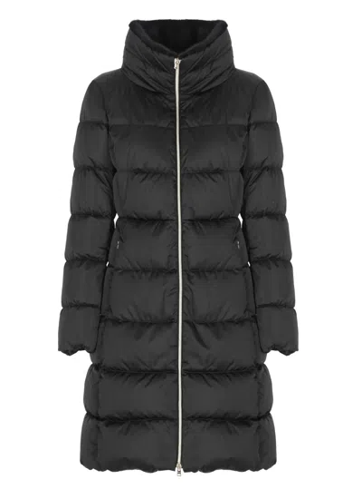 Herno Padded And Quilted Coat In Black
