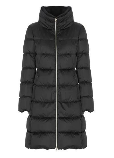 Herno Padded And Quilted Coat In Black