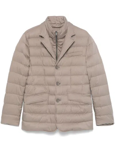 Herno Padded Blazer In Brown