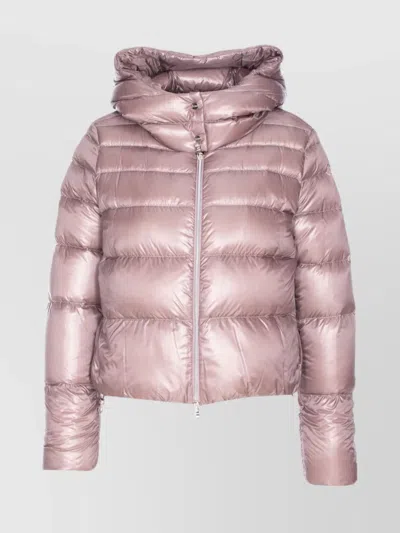 Herno Padded Bomber Hood Detail In Pink