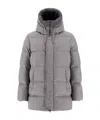 Herno Bomber Jacket In Cashmere, Silk And Ecoage In Gray