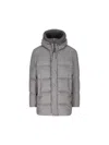 Herno Woven Half Coat In Dove Grey
