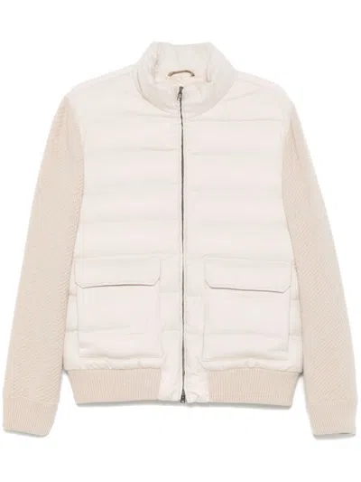 Herno Padded Bomber Jacket In Neutrals