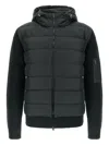 Herno Padded Bomber Jacket With Wool Sleeves Clothing In Black
