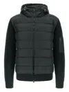 Herno Padded Bomber Jacket With Wool Sleeves Clothing In Black