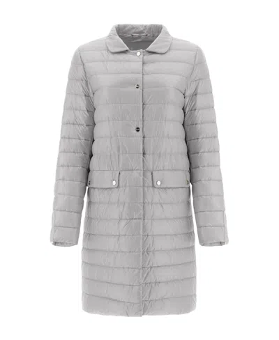 Herno Padded Button-up Coat In Gray