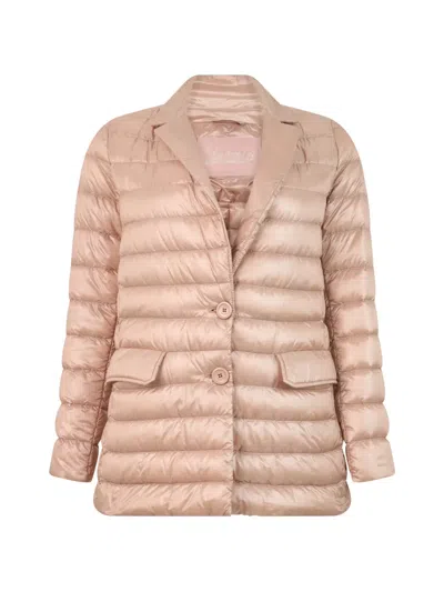 Herno Padded Button-up Jacket In Pink