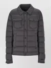 Herno Padded Chest Pocket Long Sleeve Jacket In Gray