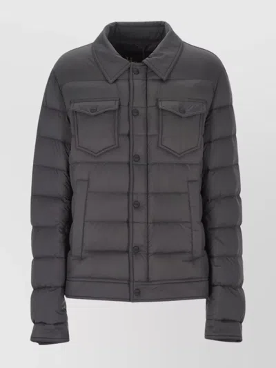 HERNO PADDED CHEST POCKET LONG SLEEVE JACKET