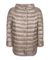 Herno Nylon Down Jacket In Neutral