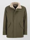 Herno Soft Shell Coat With Shearling-effect Lining