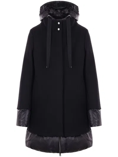 HERNO FLARED PADDED WOOL COAT
