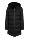 Herno A-shape With Front Pockets And Hooded In Black