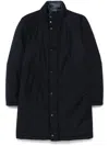 Herno Mid-length Down Jacket With High Collar In Blue