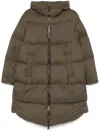 Herno Quilted Coat In Green