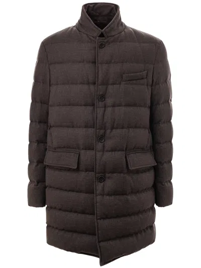 Herno Padded Coat With Collar  In Brown