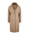 Herno Delon And Monogram Coat In Nude