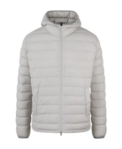 Herno Padded-design Hooded Jacket In Gray