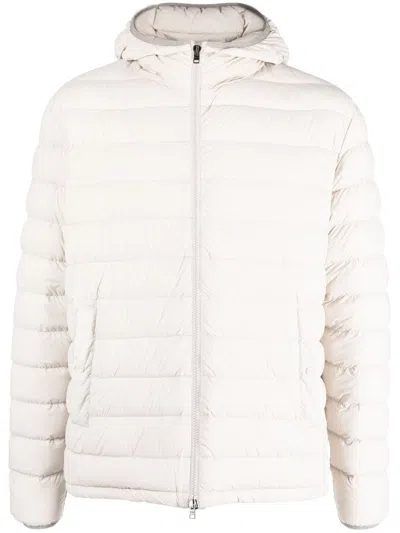 Herno Padded-design Hooded Jacket In Neutrals