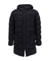 Herno Quilted Black Down Jacket With Detachable Hood In Black