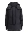Herno Long Length Quilted Hooded Down Jacket In Black