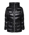 Herno Black A-shape Down Jacket With Hood In Black
