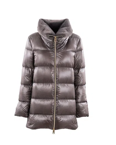 Herno Padded Down Jacket In Brown