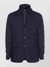 Herno La Giacca Water Resistant Down Blazer With Removable Bib In Blue
