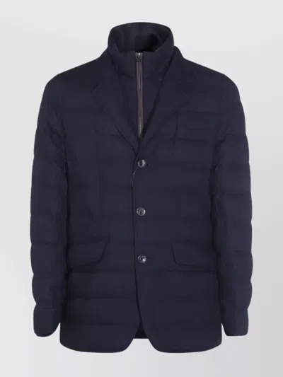 HERNO PADDED DOWN JACKETS WITH FRONT POCKETS AND NOTCHED LAPELS