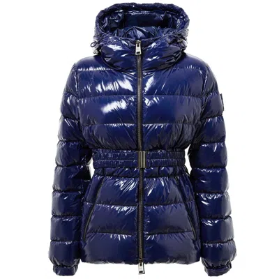 Herno Padded Down With Removable Belt Down Jacket In Blue