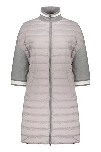 Herno Padded Front Panel Jacket In Gray