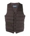 Herno Padded Button-up Gilet Vest In Black
