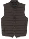 Herno Padded Gilet In Braun