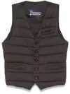 Herno Padded Button-up Gilet Vest In Brown