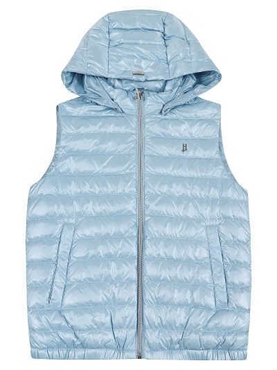 Herno Kids' Padded Gilet In Light Blue