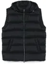 Herno Quilted Puffer Vest With High Collar In Schwarz