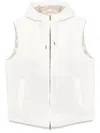 Herno White Padded Vest With Zip Front In White
