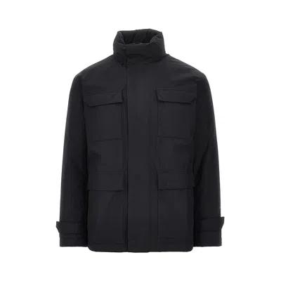 Herno Gore-tex Multi-pocket Padded Jacket In Blue