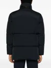 Herno Padded Half Coat With High Collar And Zippered Pockets In Black
