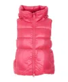 Herno Padded Vest With Hood In Pink