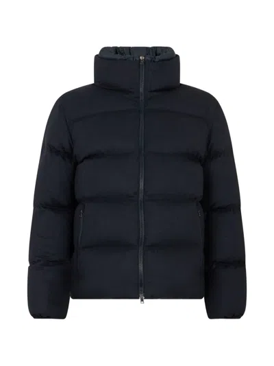 Herno Padded High-collar Jacket In Blue